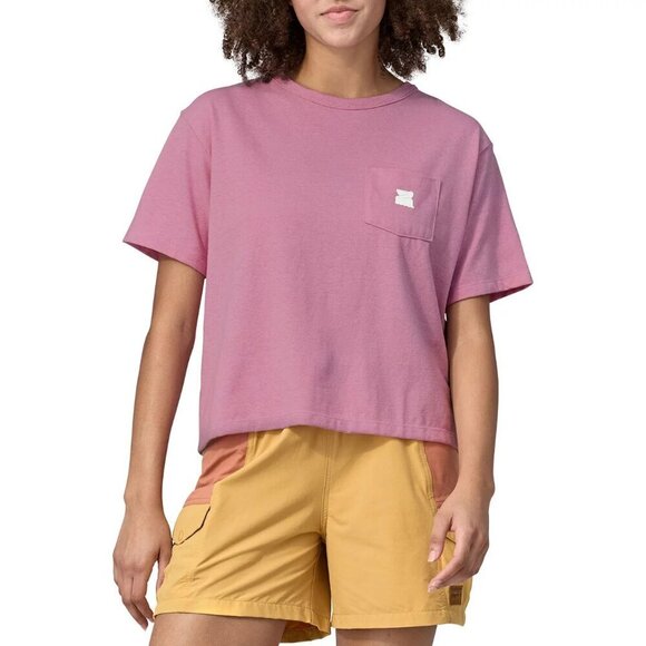 NWT Patagonia Channel Islands Easy Cut Pocket Pink Responsibili-Tee - Picture 1 of 5